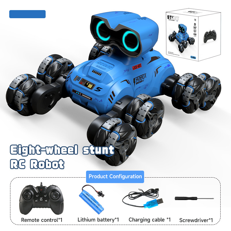 cross border new product vali robot automatic demonstration with music rotating stunts eight wheel side swing arm remote control toy cross border new product vali robot automatic demonstration with music rotating stunts eight wheel side swing arm remote control toy