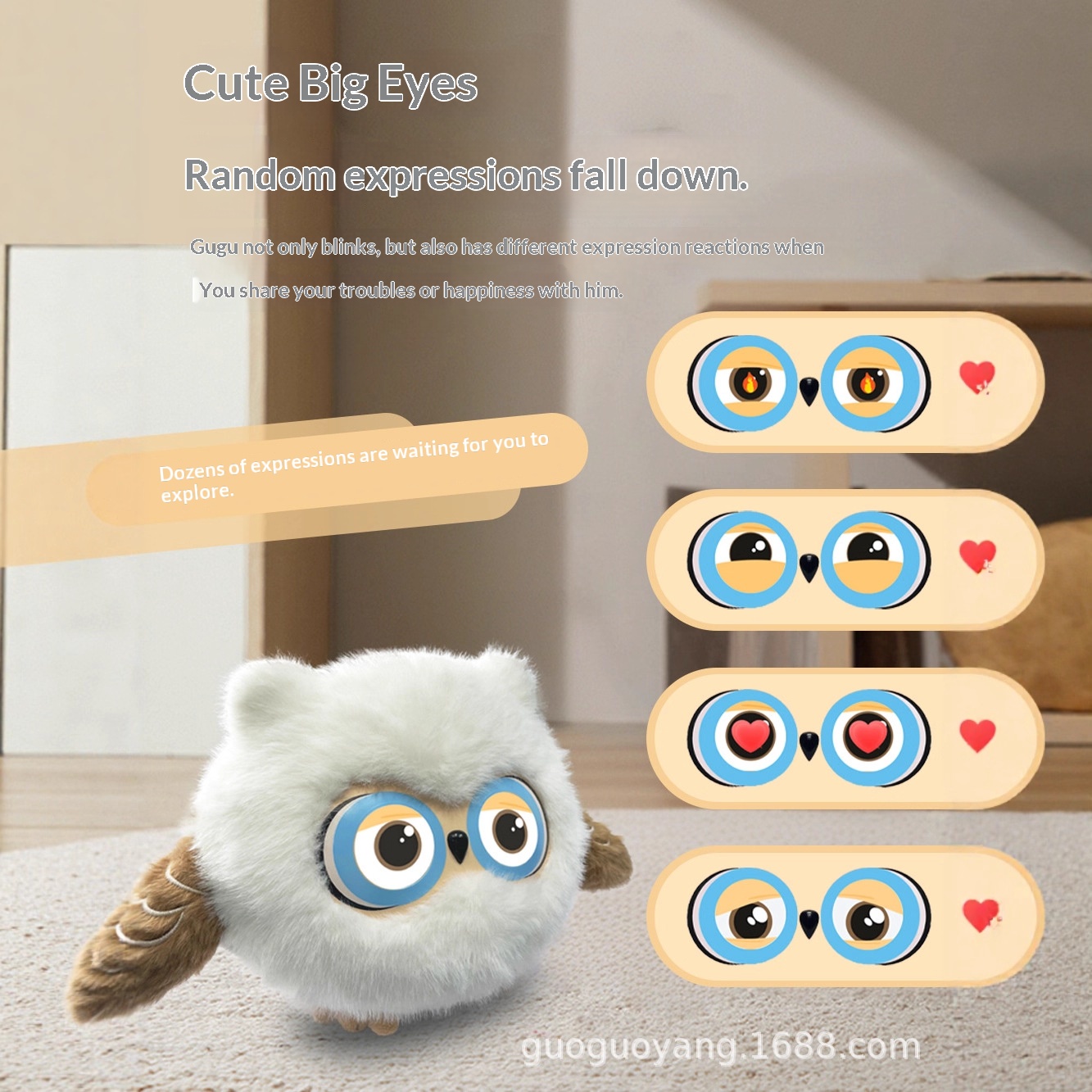 ai smart bean bag voice conversation cuckoo owl eyes emotional bluetooth wifi interactive companion doll ai smart bean bag voice conversation cuckoo owl eyes emotional bluetooth wifi interactive companion doll