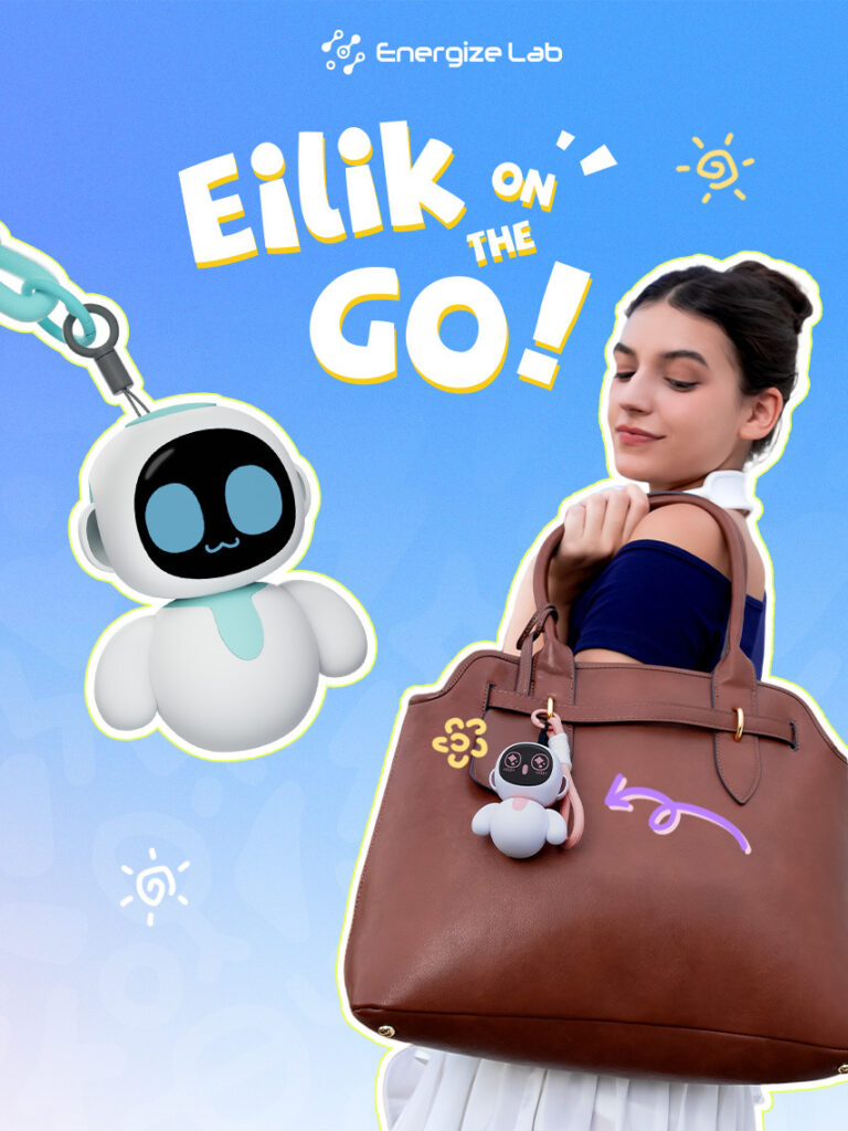 [new product ready for sale] eiliko interactive expression ai robot pendant companion toy emotional robot gift