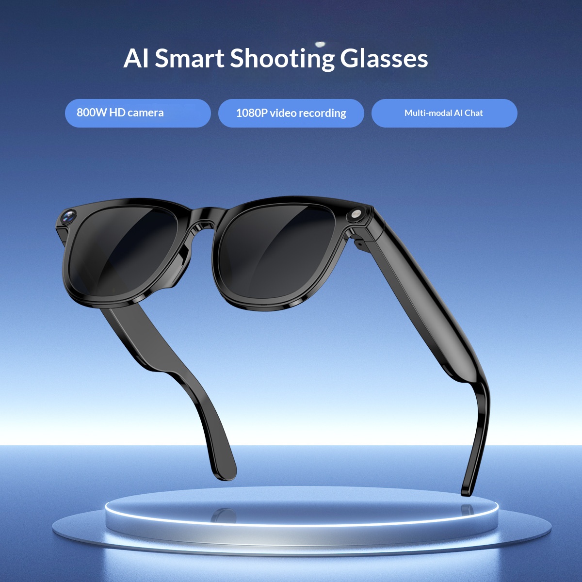 hg013ai smart glasses professional grade 800w pixel hd camera photo call music voice bluetooth black hg013ai smart glasses professional grade 800w pixel hd camera photo call music voice bluetooth black