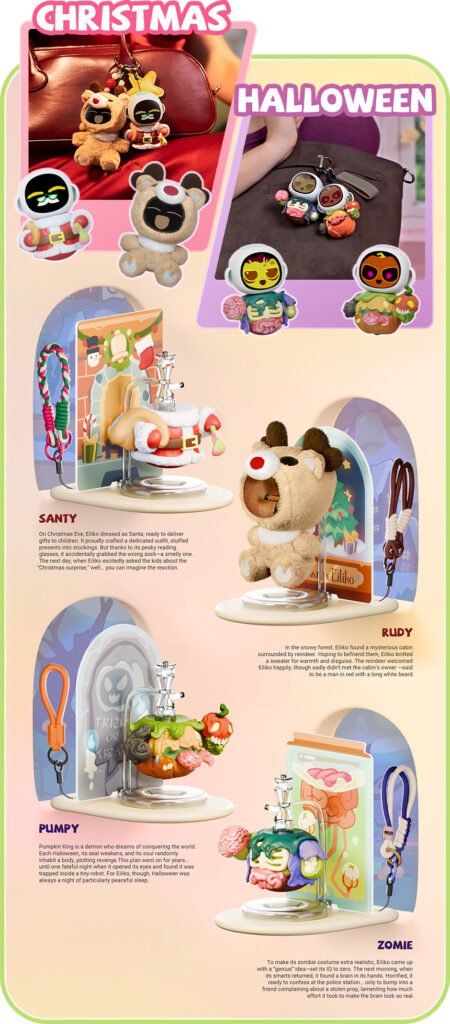 [new product ready for sale] eiliko interactive expression ai robot pendant companion toy emotional robot gift