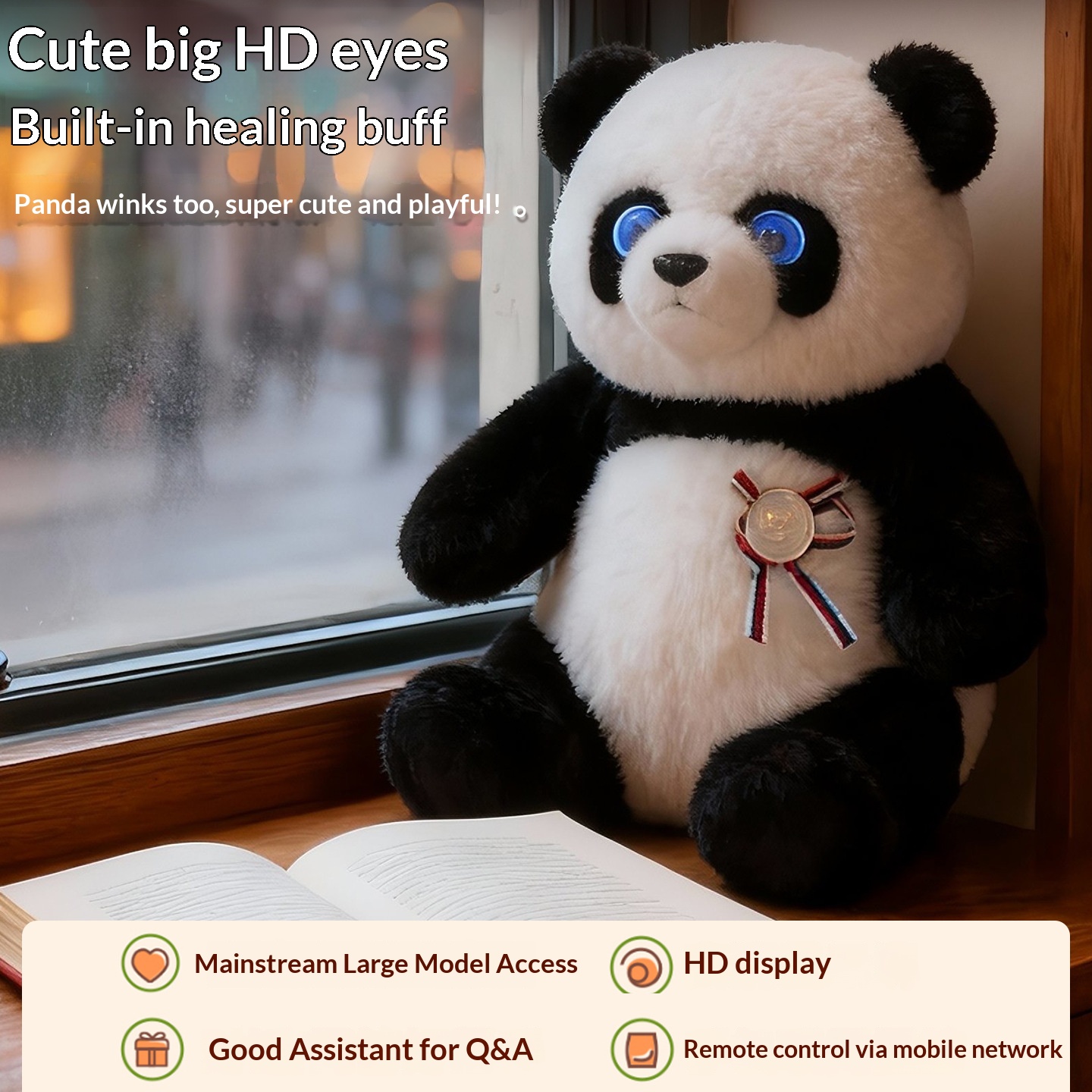 cross border ai toy intelligent conversation robot plush toy panda cross border ai toy intelligent conversation robot plush toy panda