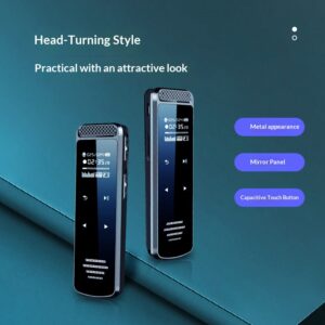 factory q55 voice to text voice activated recorder external touch key password start up scheduled recorder radio