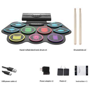 new md862mc professional hand rolled drum set for children beginners portable bluetooth electronic drum jazz drum wholesale