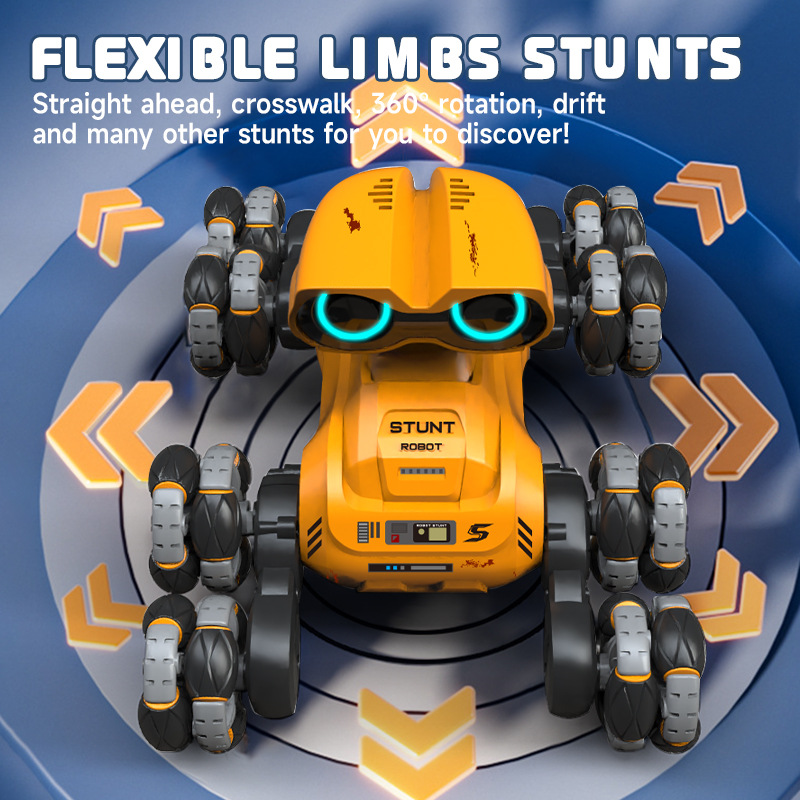 cross border new product vali robot automatic demonstration with music rotating stunts eight wheel side swing arm remote control toy cross border new product vali robot automatic demonstration with music rotating stunts eight wheel side swing arm remote control toy
