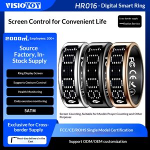 cross border smart ring with color screen display, smart ring with counting function, exercise, sleep, heart rate and blood oxygen