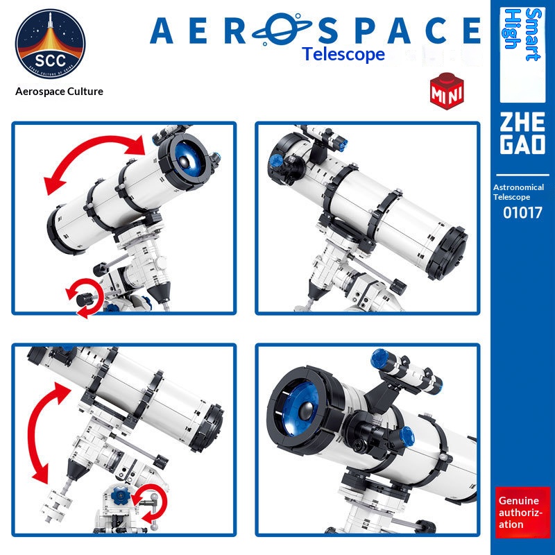 zhegao 01050 aerospace series astronomical telescope assembled mini particle building block model toy children's gift zhegao 01050 aerospace series astronomical telescope assembled mini particle building block model toy children's gift