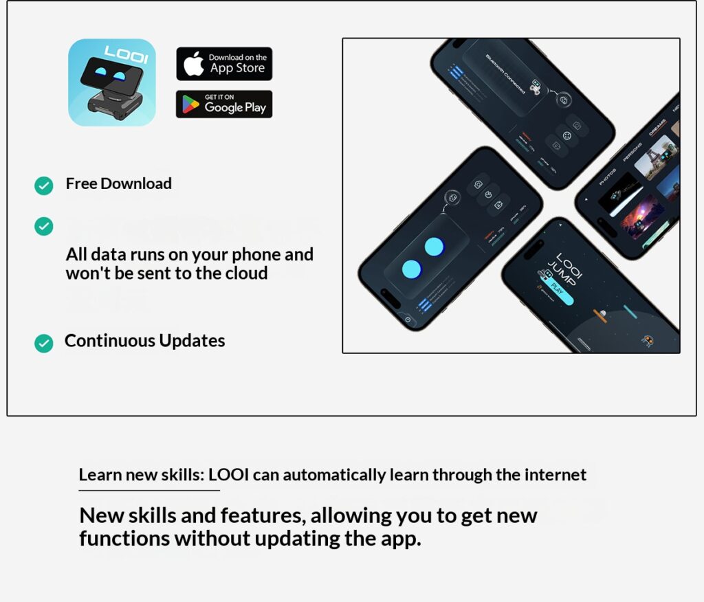 looi robot intelligent desktop robot mobile phone ai assistant looi robot gesture interactive voice conversation